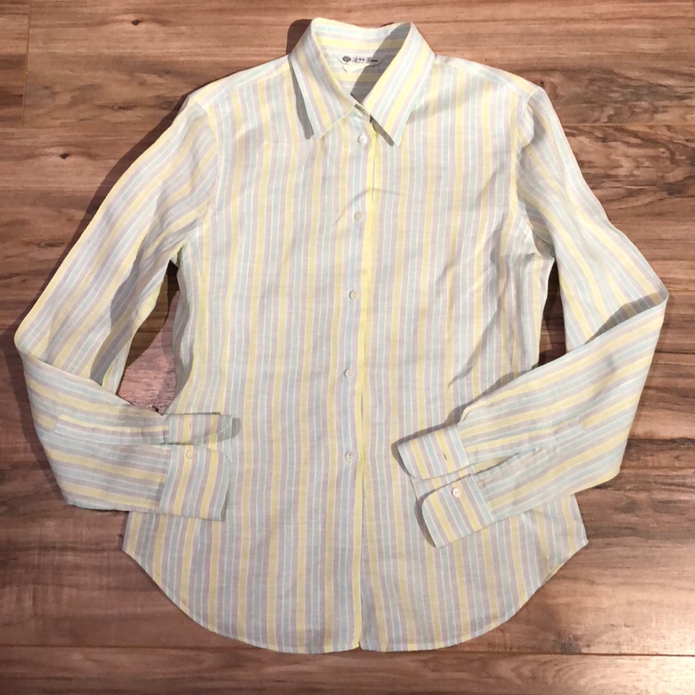 Loro Piana 100% linen striped shirt size 44